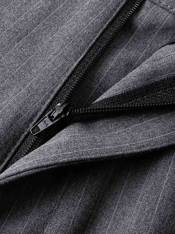 Double Waist Pinstripe Balloon Pants 