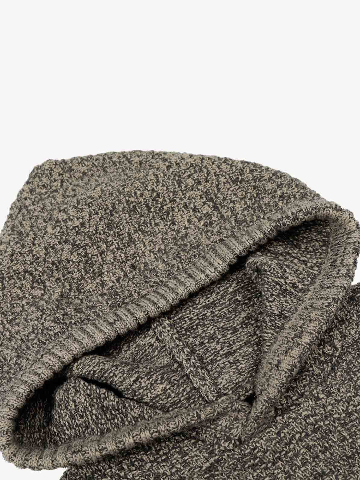 Relaxed Fit Knit Hooded Pullover Hoodie Sweater 