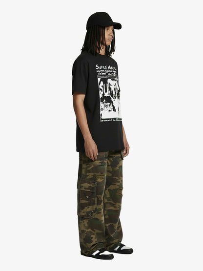 Vintage Washed Punk Graphic Print T-Shirt 