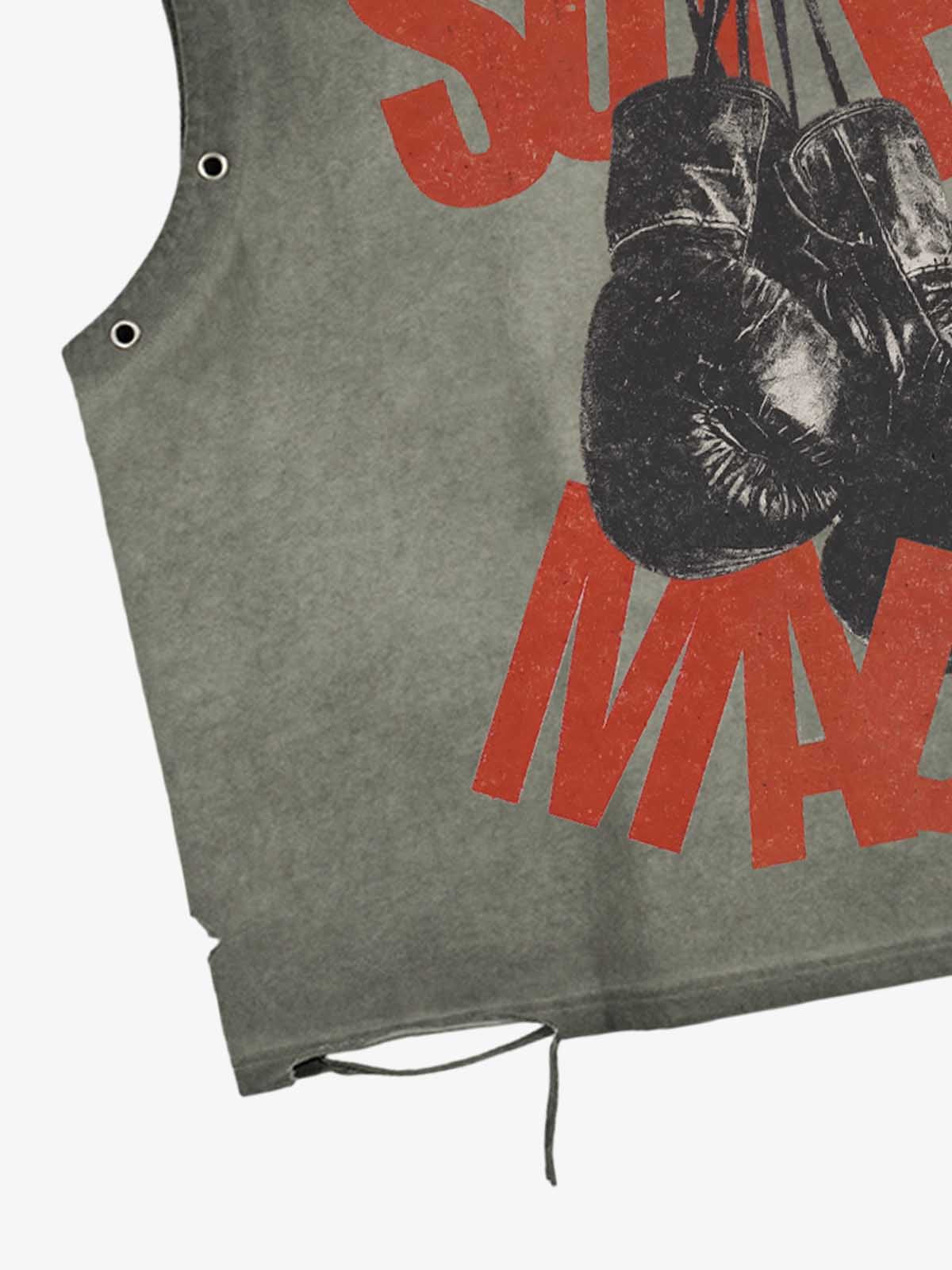 Distressed Boxing Graphic Tank