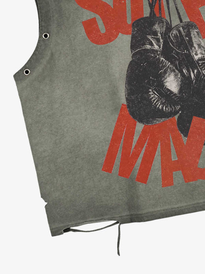 Distressed Boxing Graphic Tank