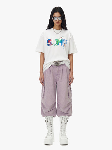 Graffiti Paint Drip Letter Print Oversized T-Shirt