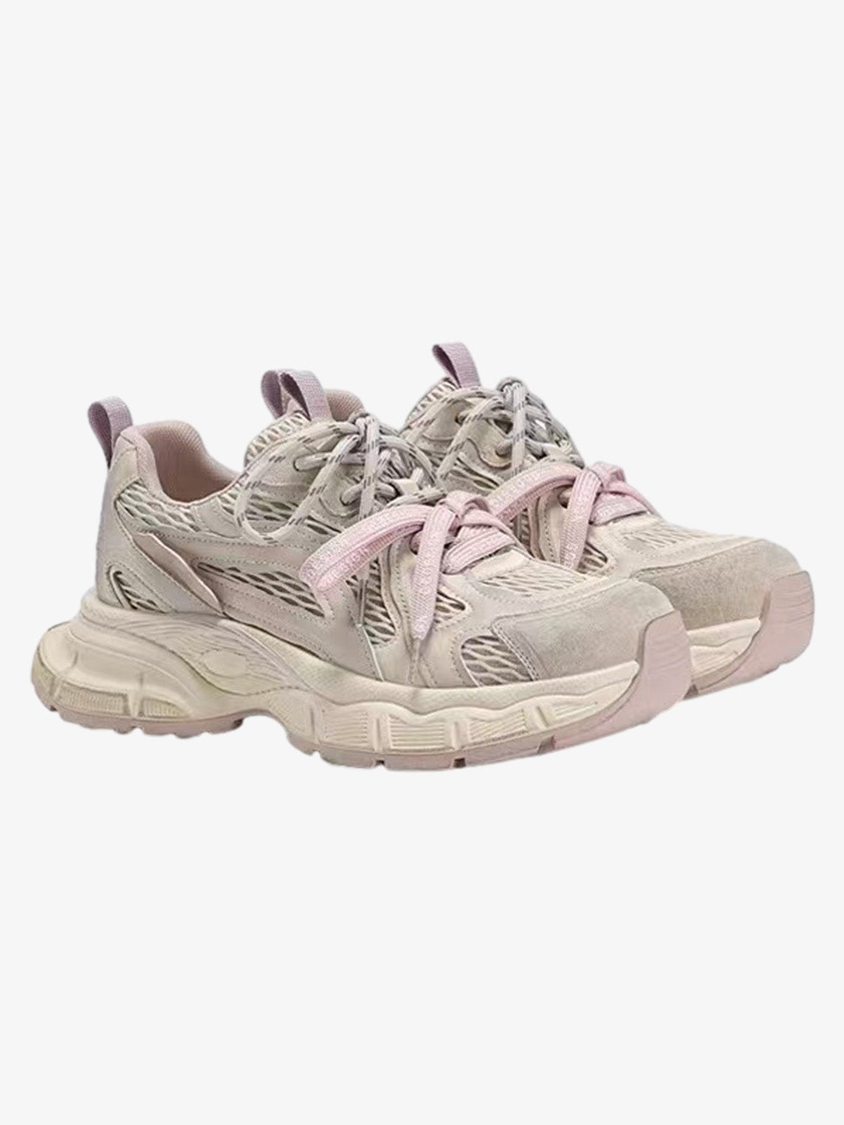 Color Block Lace-Up Sneakers
