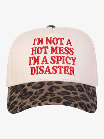 CottFunny Slogan Embroidered Contrast Baseball Cap