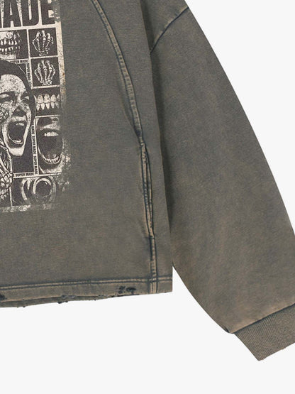 Washed Screaming Hoodie