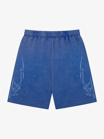 Dark Gothic Print Shorts