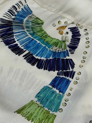 Bird Print Hawaiian Shirt