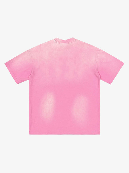 Pink Washed Boxing Graphic Tee