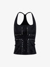 Union Jack Graphic Racerback Tank Top – Studded Cotton Blend Tank