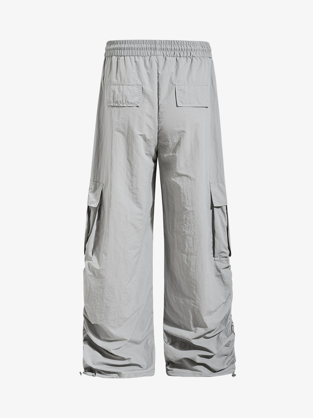 Music Note Print Baggy Nylon Cargo Pants 