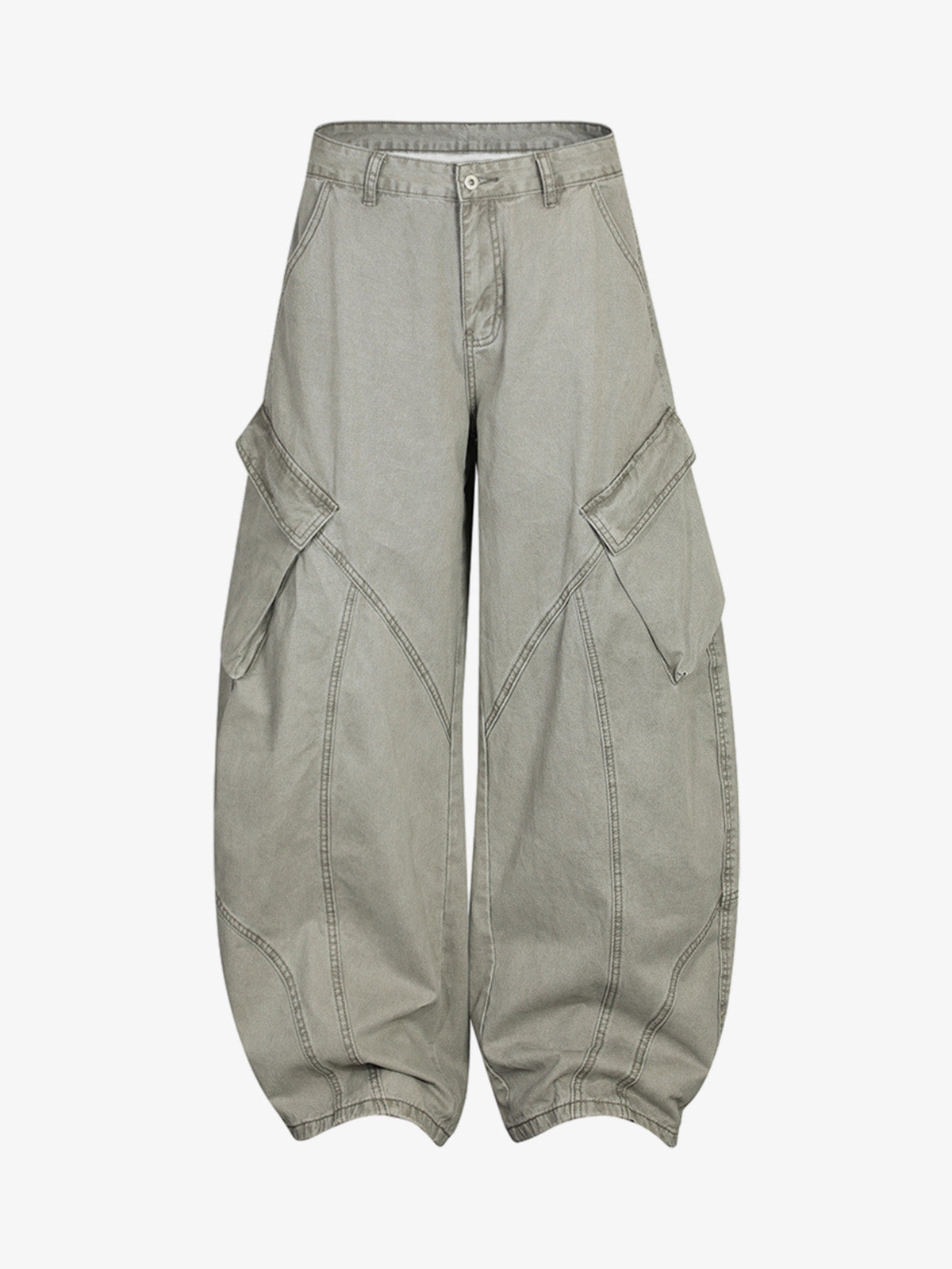 Patchwork Multi-Pocket Workwear Casual Machete Pants 