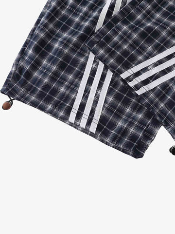 Plaid Patchwork Pants