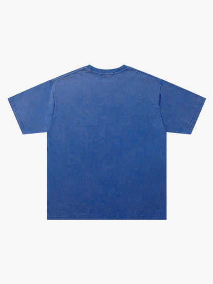 Acid Wash Oversized T-Shirt – Distressed Cotton Vintage Streetwear Tee