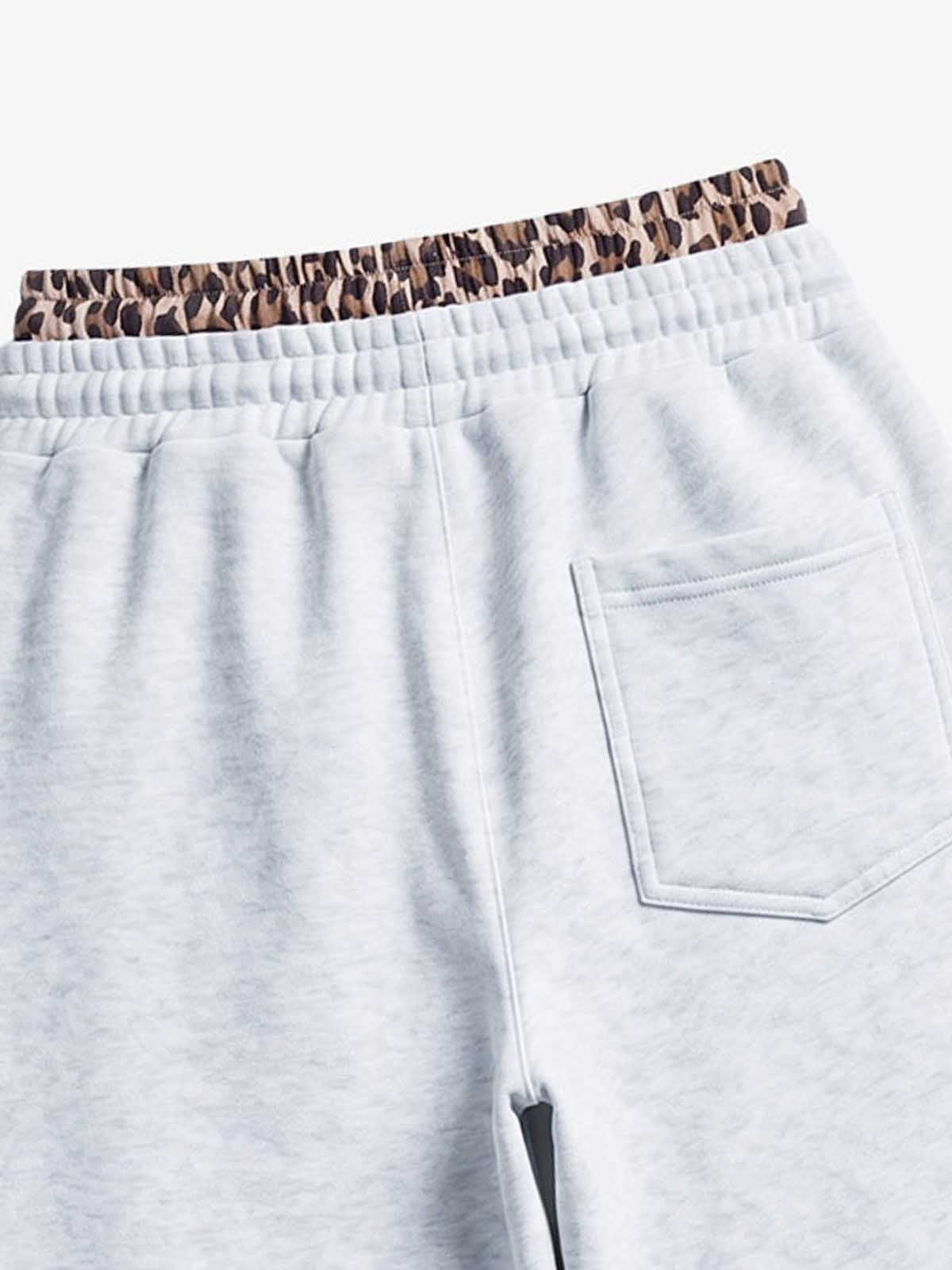 Leopard Patchwork Hoodie & Trousers Set