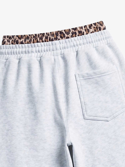 Leopard Patchwork Hoodie & Trousers Set