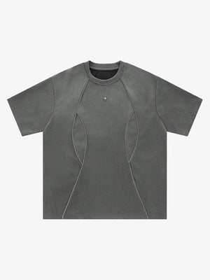 Functional Deconstructed Split Short-Sleeved T-Shirt - 2437 