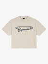 Distressed Safety Pin Cropped T-Shirt 