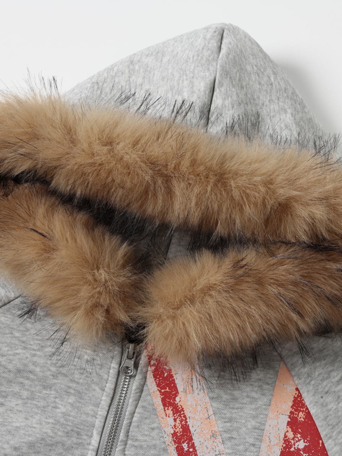 Union Jack Fur Hooded Jacket