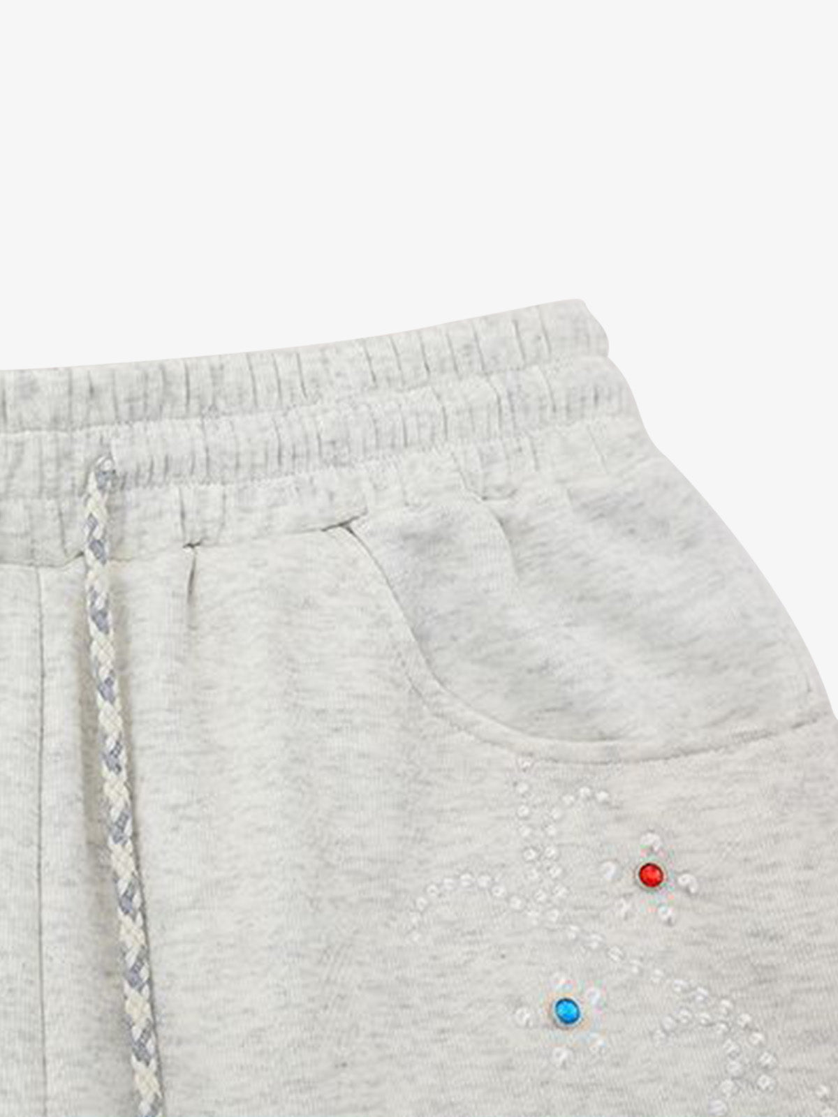 Rhinestone Graphic Knit Shorts 