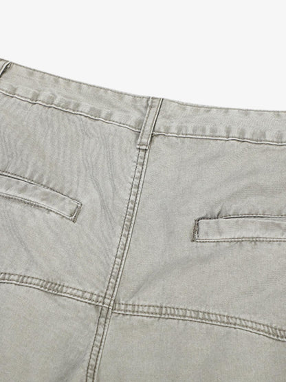Patchwork Multi-Pocket Workwear Casual Machete Pants 