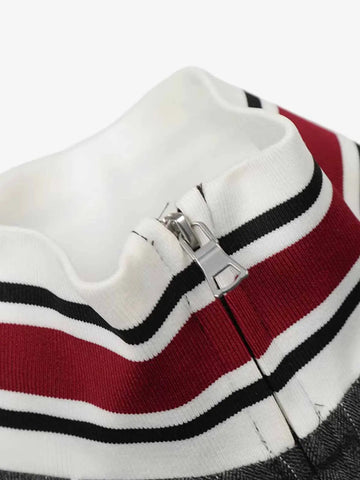 Pinstripe Vertical Embroidery Track Jacket 