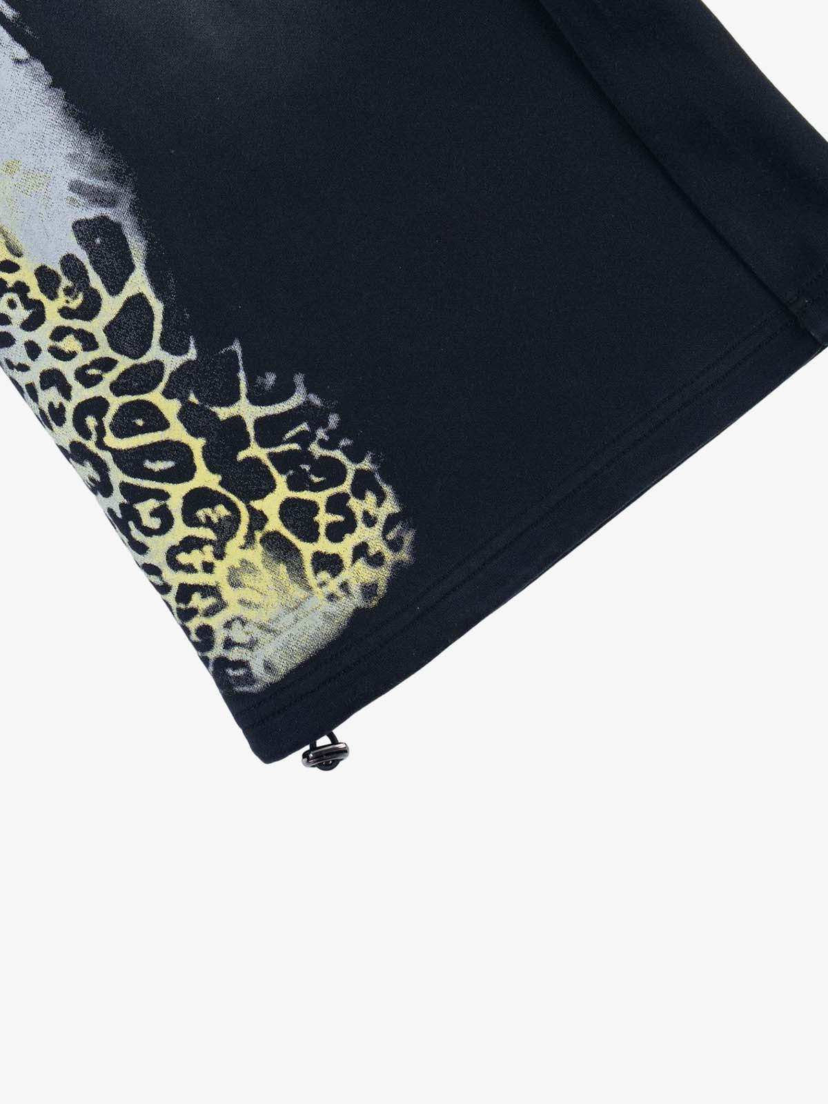 Double Waistband Animal Graphic Pants 
