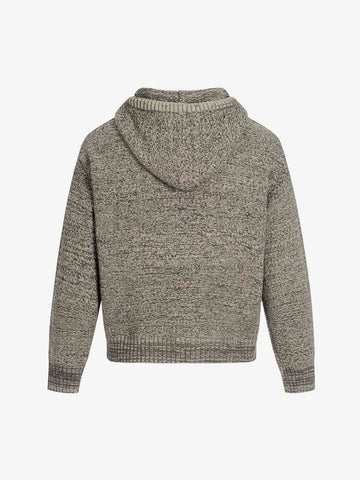 Relaxed Fit Knit Hooded Pullover Hoodie Sweater 