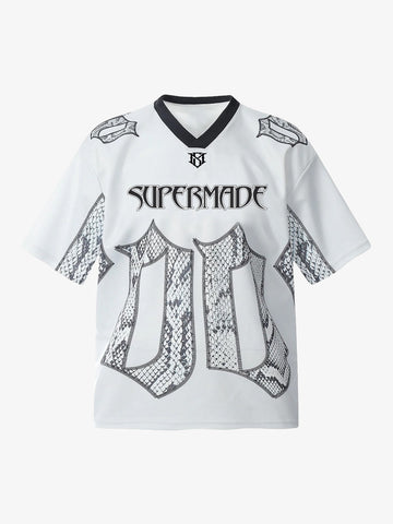 Jersey Style Snake Print T-Shirt - 2418 