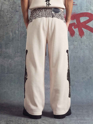 Skeleton Graphic Sleeveless Top and Pants Set - 2628 