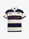Vintage Striped Rugby Polo Shirt