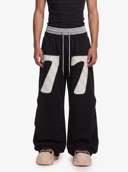 Double-Waisted Ruched Sweatpants