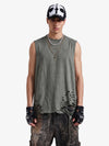 Street Ripped Vest with Detachable Necklace