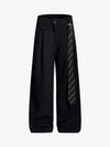 Tie Detail Relaxed Fit Draped Suit Pants