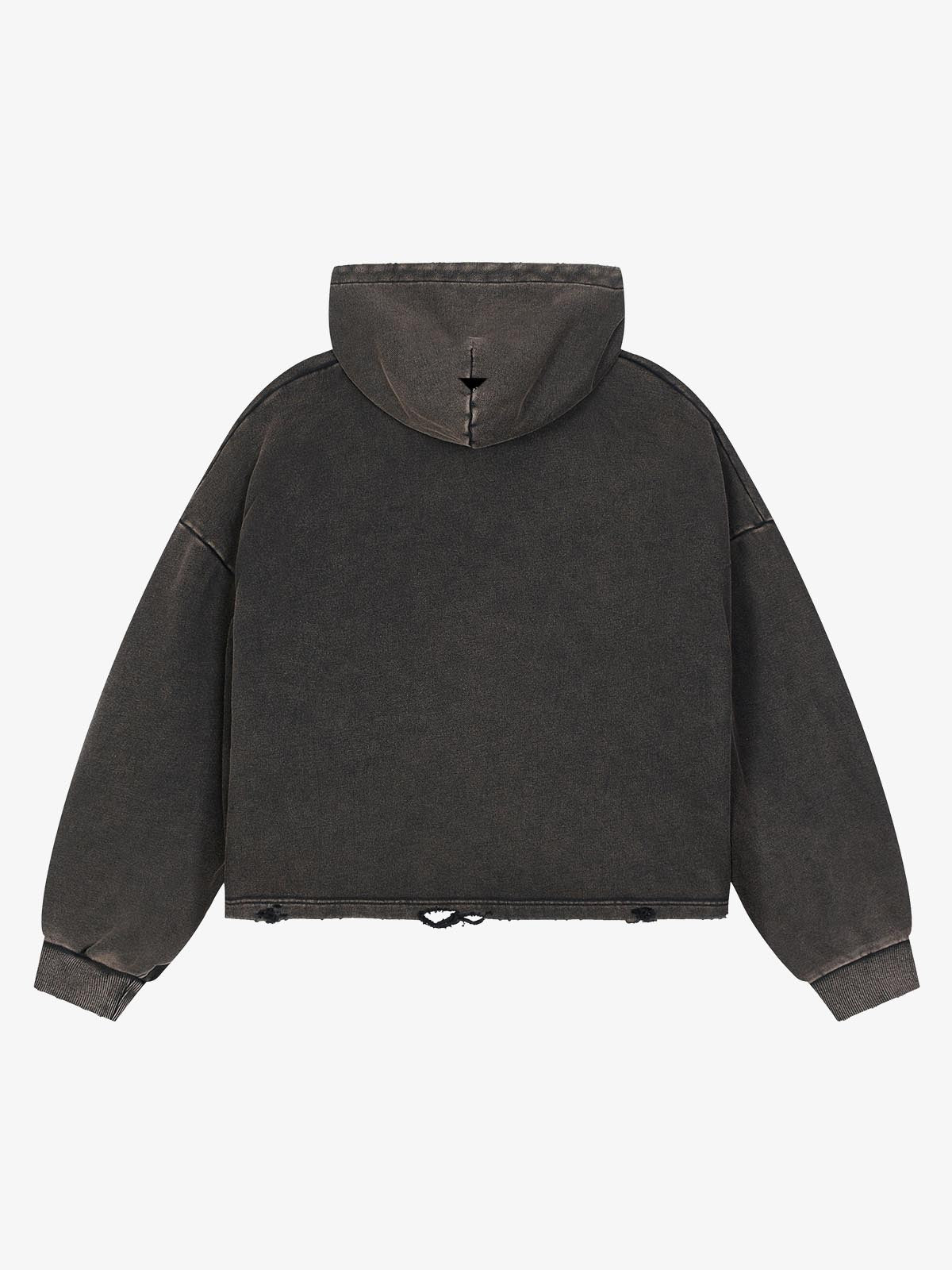 Demon Graphic Cropped Hoodie