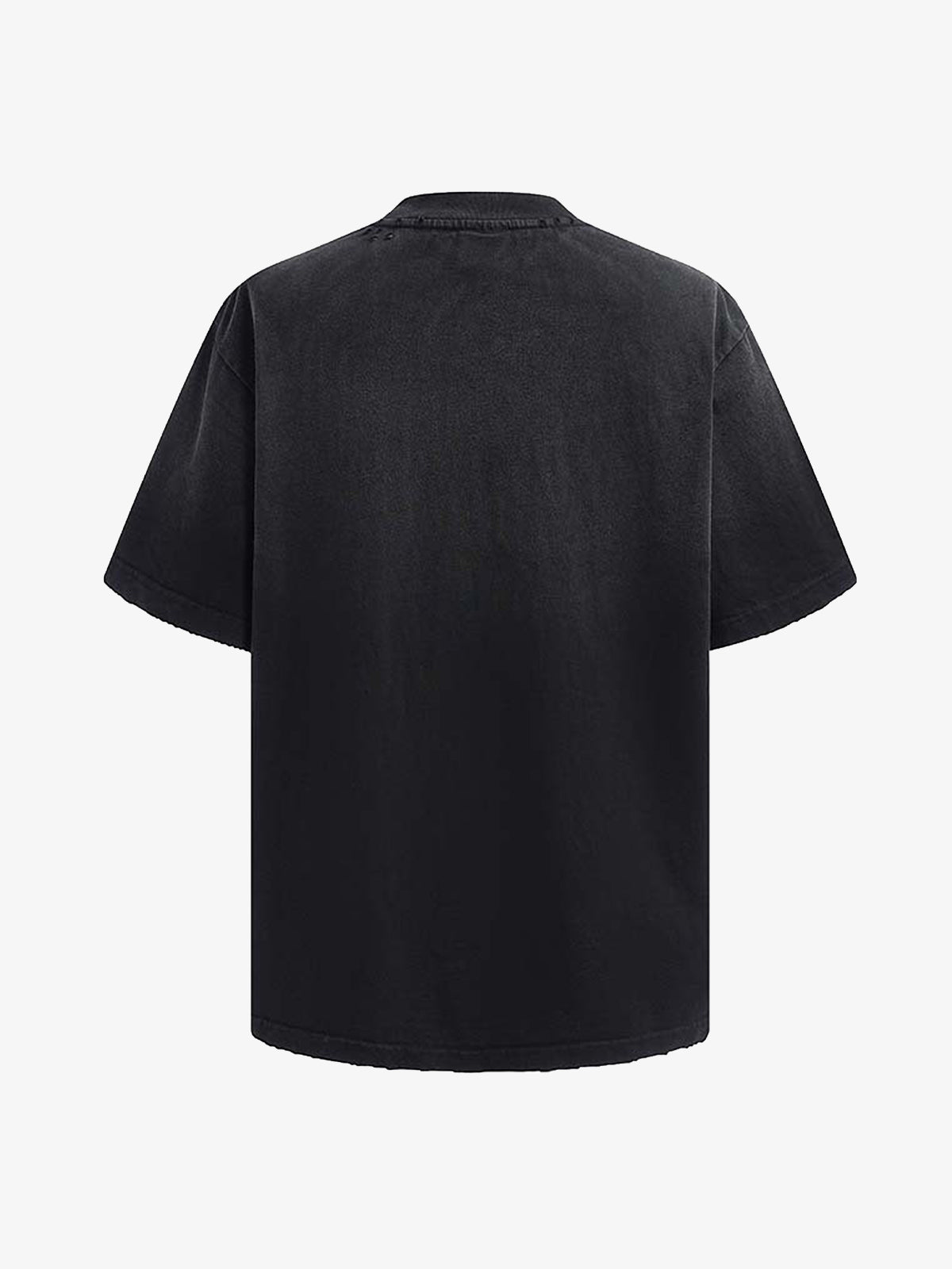 Vintage Washed Distressed Multi Logo Print T-Shirt 