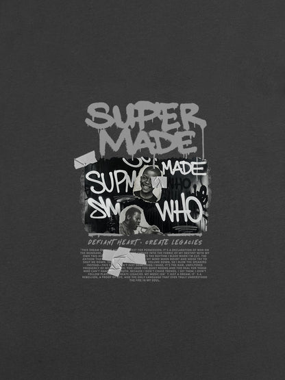 Streetwear Graffiti Character Collage Graphic T-Shirt 