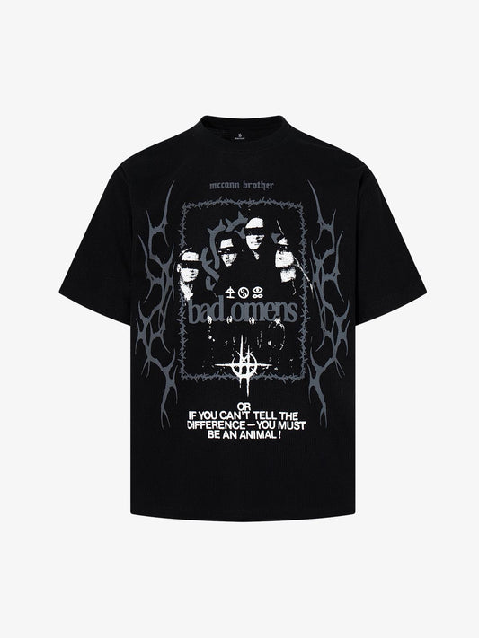 Blindfold Portrait Gothic Graphic T-Shirt 