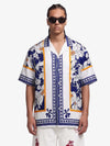 Porcelain Pattern Cuban Collar Shirt