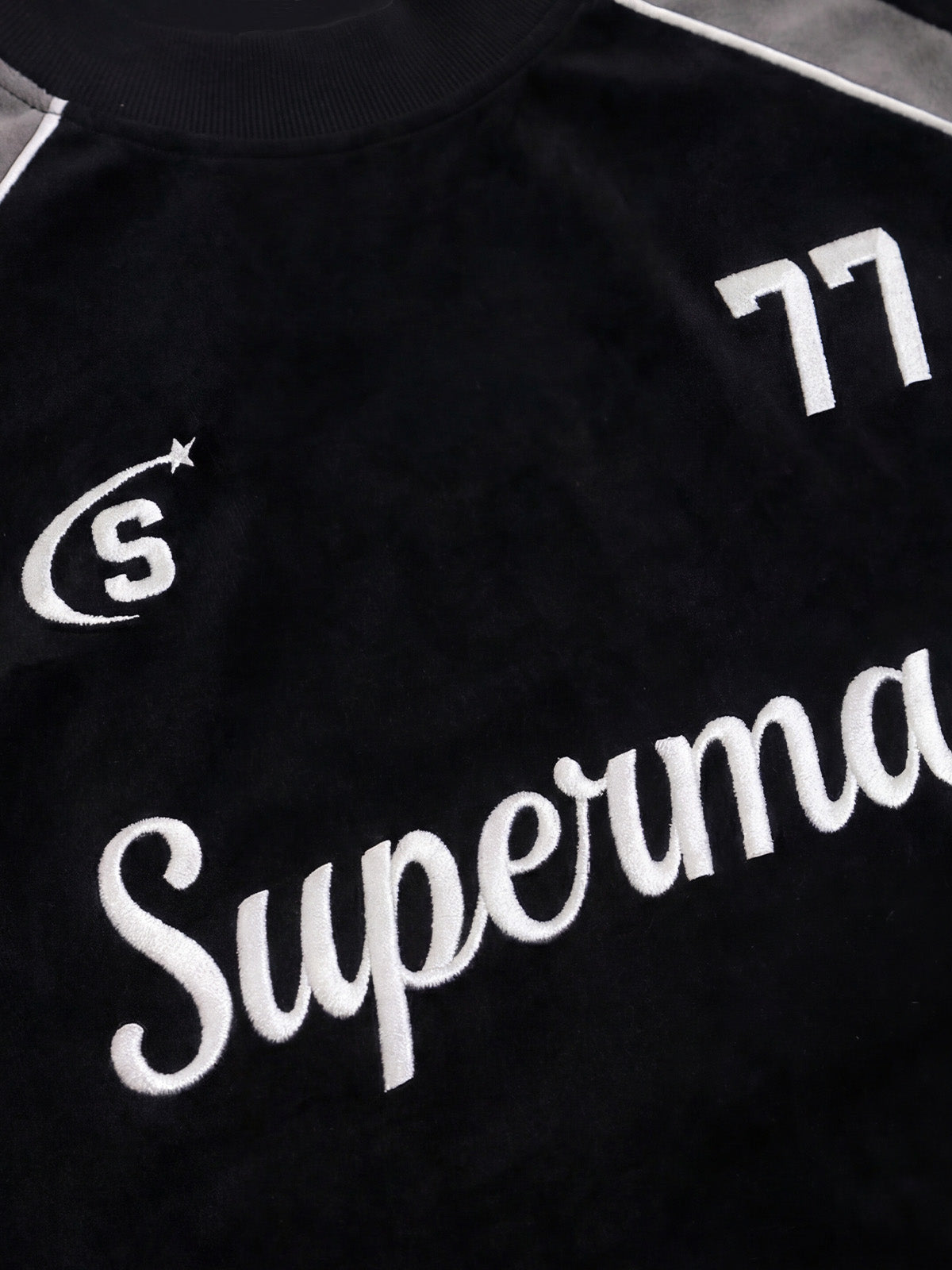 Cotton Blend Oversized Sport T-Shirt with Contrast Panels and Logo Print 