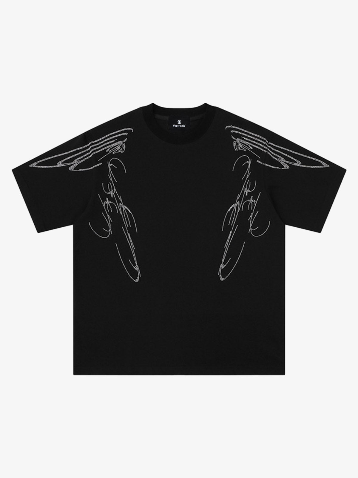 Y2K Cyber Aesthetic Rhinestone Graphic T-Shirt
