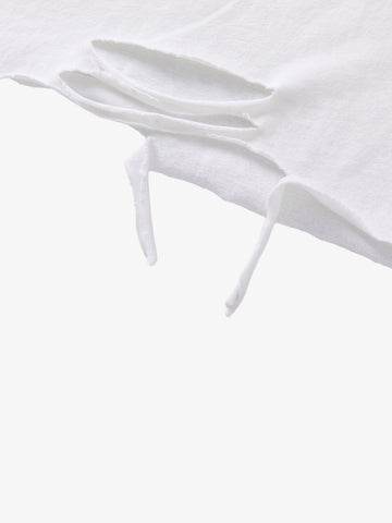 Dark Letter Graphic T-Shirt with Necklace Detail
