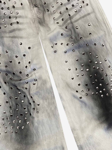 Scorpion Studded Acid Wash Jeans