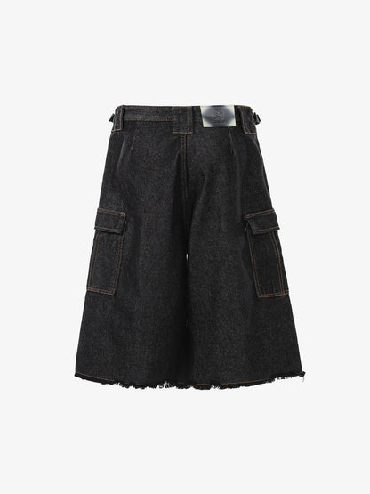 Vintage Contrast Stitch Cargo Shorts 