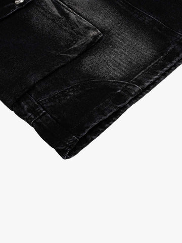 Cargo Multi-Pocket Denim Jorts