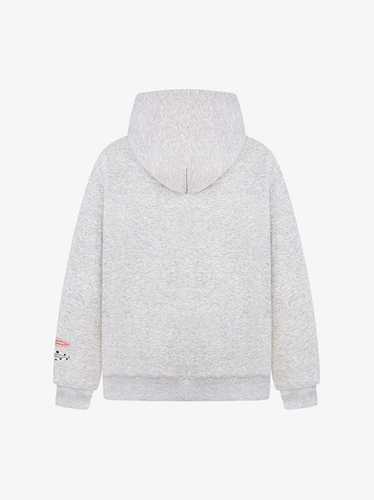 Cotton Blend Hoodie with Hair Clip Print Design for Men and Women 