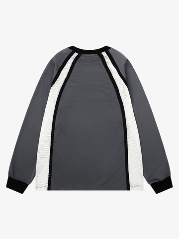 Mesh Patchwork Sweatshirt