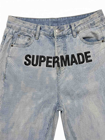 Vintage Washed Straight-Leg Jeans