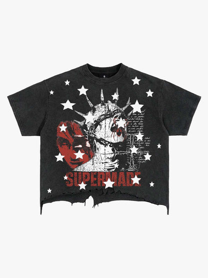 Distressed Supernatural Crop Tee