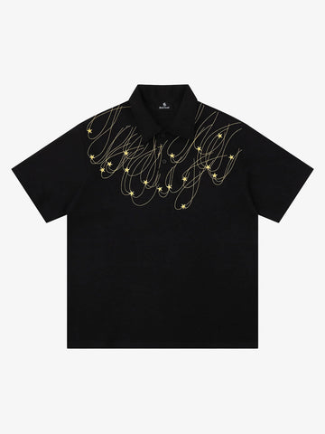 Stellar Embroidery Jersey Polo Shirt 