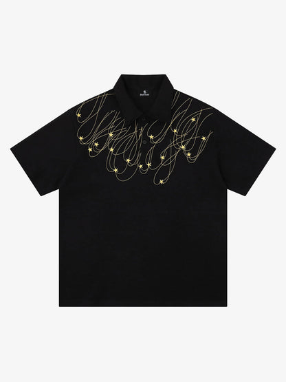Stellar Embroidery Jersey Polo Shirt 